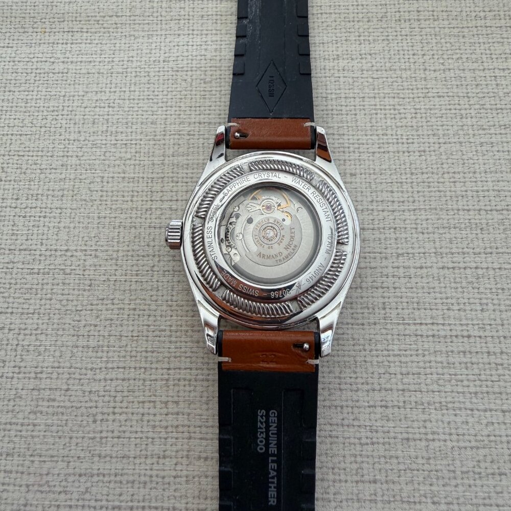 Armand Nicolet Mens Automatic Watch 9140A2-BU-P140BU2 Swiss Made - Picture 7 of 11